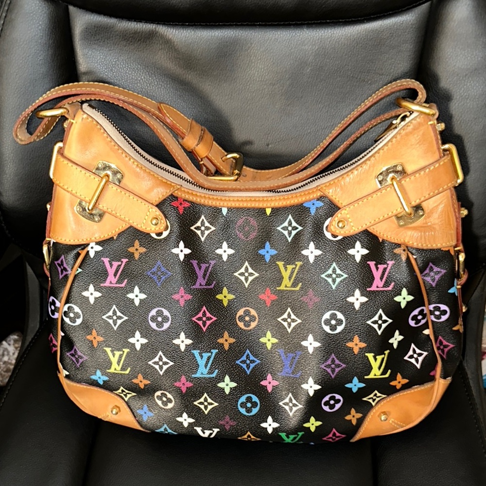 Louis Vuitton Black Multicolor Monogram Shoulder Bag PREOWNED.